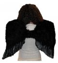 15" Black Feather Wings